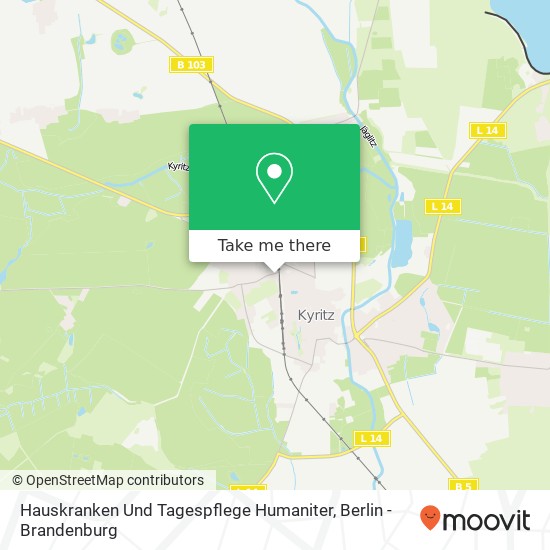 Hauskranken Und Tagespflege Humaniter map