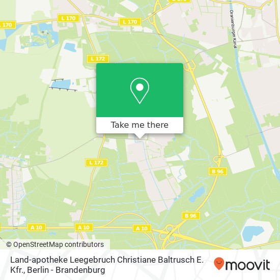 Land-apotheke Leegebruch Christiane Baltrusch E. Kfr. map