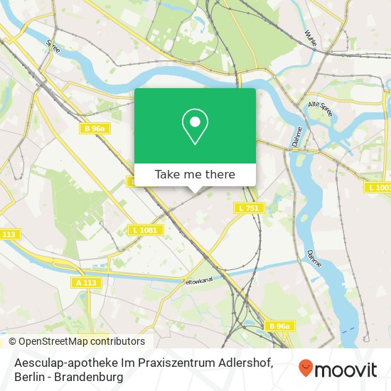 Aesculap-apotheke Im Praxiszentrum Adlershof map