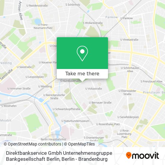 Direktbankservice Gmbh Unternehmensgruppe Bankgesellschaft Berlin map
