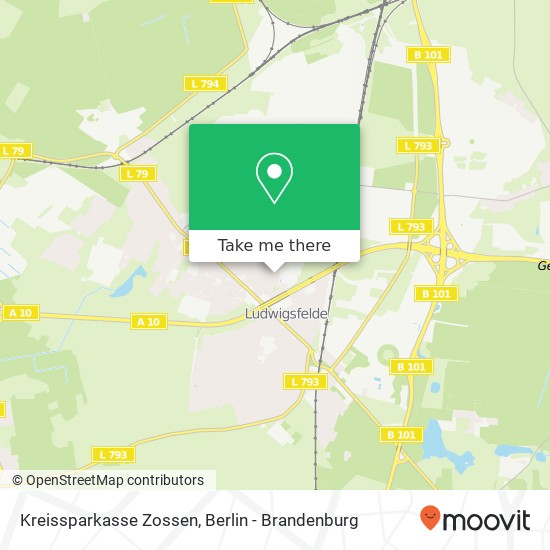 Kreissparkasse Zossen map