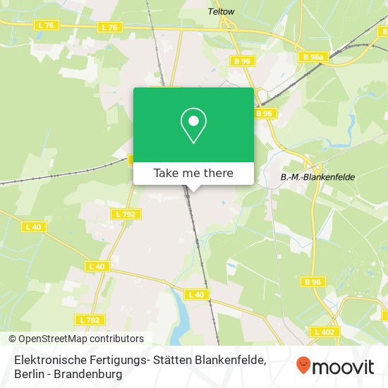 Карта Elektronische Fertigungs- Stätten Blankenfelde