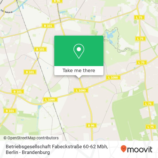 Карта Betriebsgesellschaft Fabeckstraße 60-62 Mbh