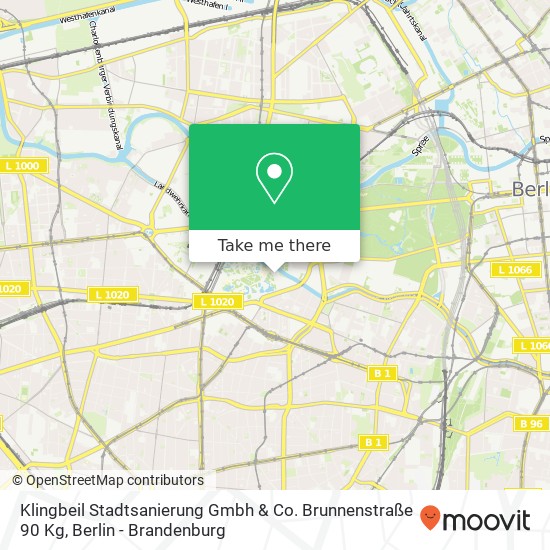 Карта Klingbeil Stadtsanierung Gmbh & Co. Brunnenstraße 90 Kg