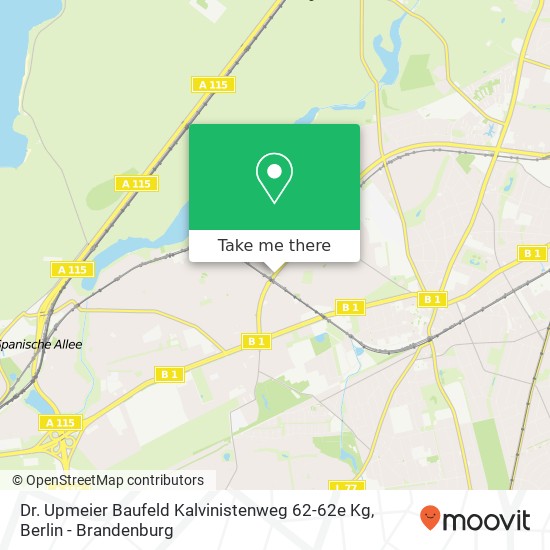 Карта Dr. Upmeier Baufeld Kalvinistenweg 62-62e Kg