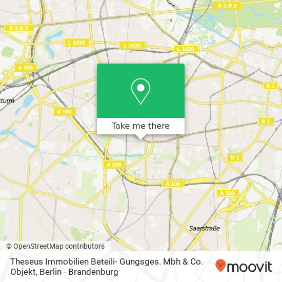 Карта Theseus Immobilien Beteili- Gungsges. Mbh & Co. Objekt