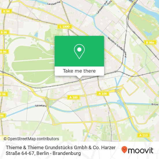 Карта Thieme & Thieme Grundstücks Gmbh & Co. Harzer Straße 64-67