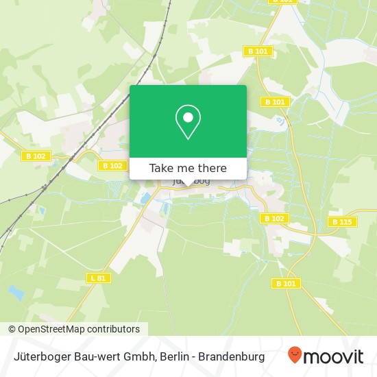 Jüterboger Bau-wert Gmbh map