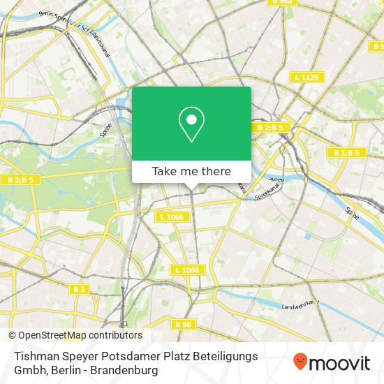 Карта Tishman Speyer Potsdamer Platz Beteiligungs Gmbh