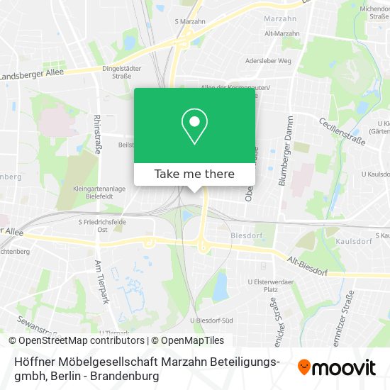 Карта Höffner Möbelgesellschaft Marzahn Beteiligungs-gmbh