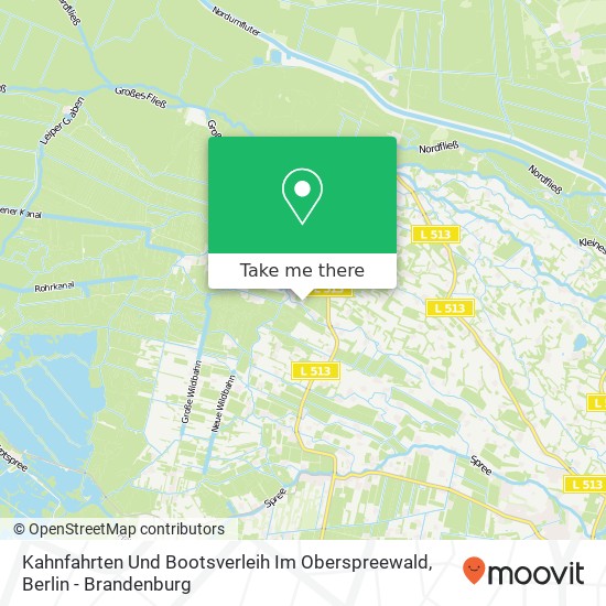 Карта Kahnfahrten Und Bootsverleih Im Oberspreewald