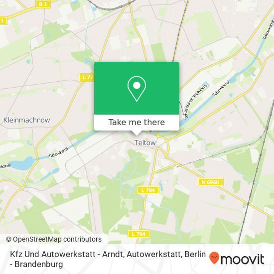 Карта Kfz Und Autowerkstatt - Arndt, Autowerkstatt