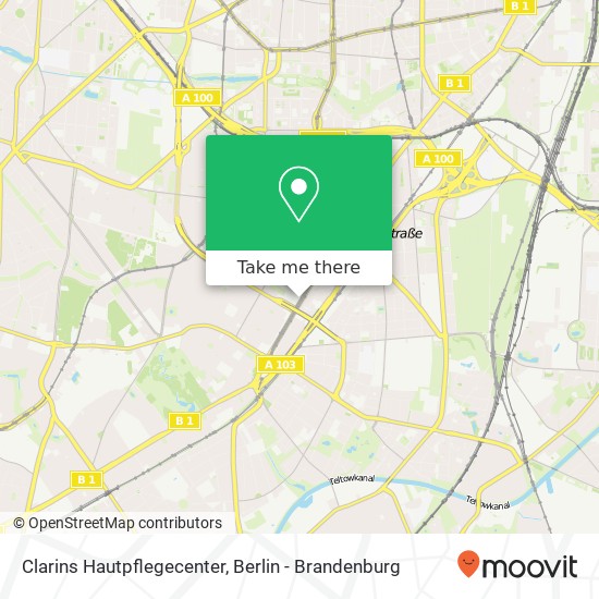 Clarins Hautpflegecenter map