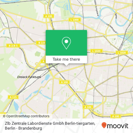 Карта Zlb Zentrale Labordienste Gmbh Berlin-tiergarten