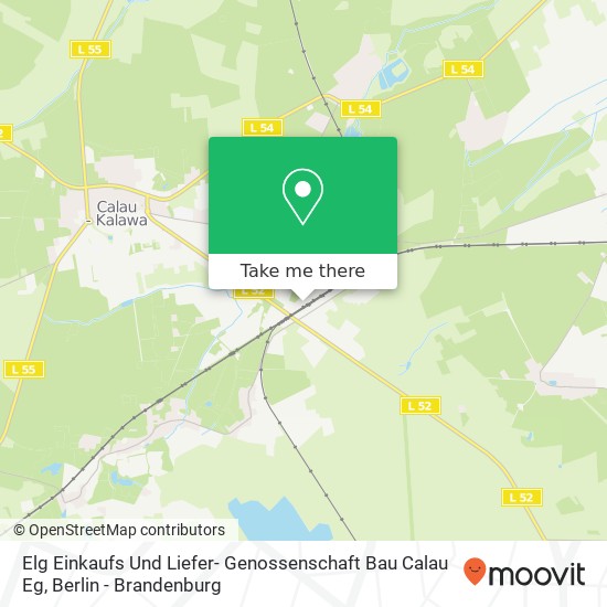 Elg Einkaufs Und Liefer- Genossenschaft Bau Calau Eg map