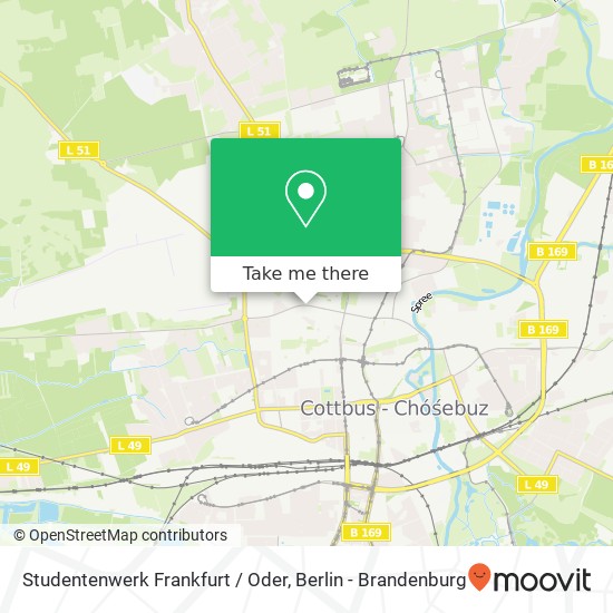 Studentenwerk Frankfurt / Oder map
