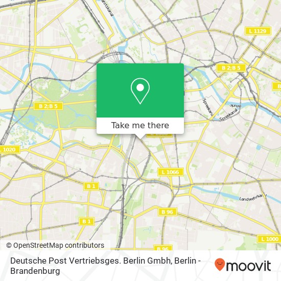 Deutsche Post Vertriebsges. Berlin Gmbh map