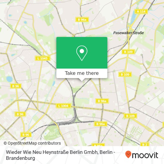 Карта Wieder Wie Neu Heynstraße Berlin Gmbh