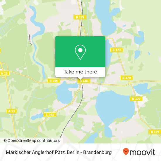 Märkischer Anglerhof Pätz map