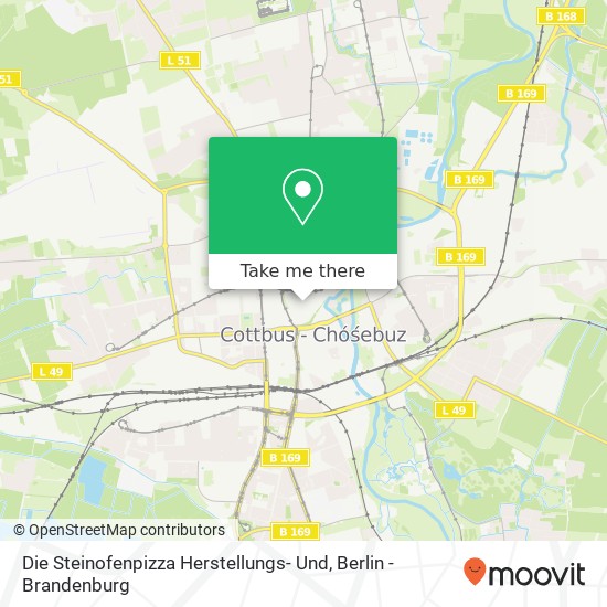 Карта Die Steinofenpizza Herstellungs- Und