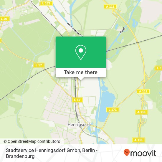 Карта Stadtservice Henningsdorf Gmbh