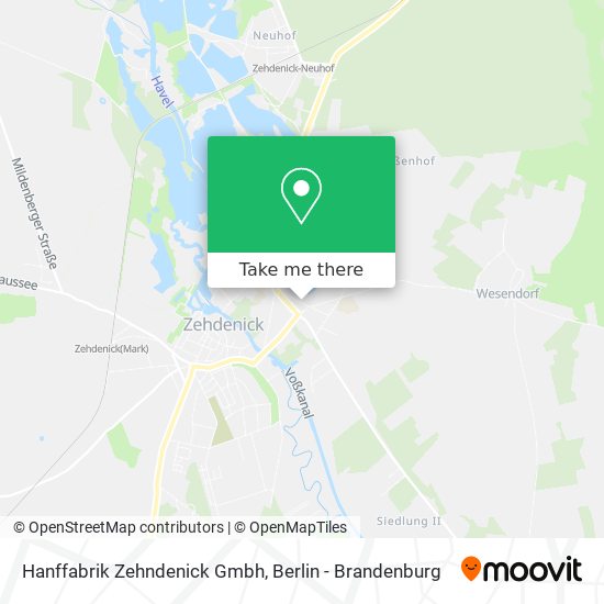 Hanffabrik Zehndenick Gmbh map