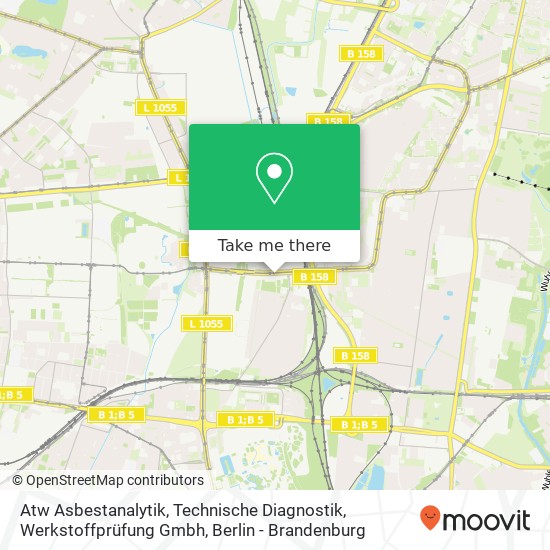 Карта Atw Asbestanalytik, Technische Diagnostik, Werkstoffprüfung Gmbh