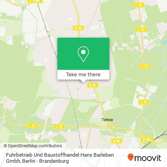 Карта Fuhrbetrieb Und Baustoffhandel Hans Barleben Gmbh