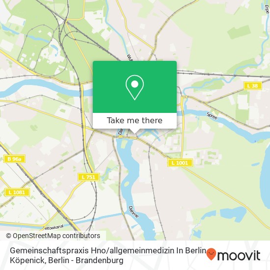 Карта Gemeinschaftspraxis Hno / allgemeinmedizin In Berlin Köpenick