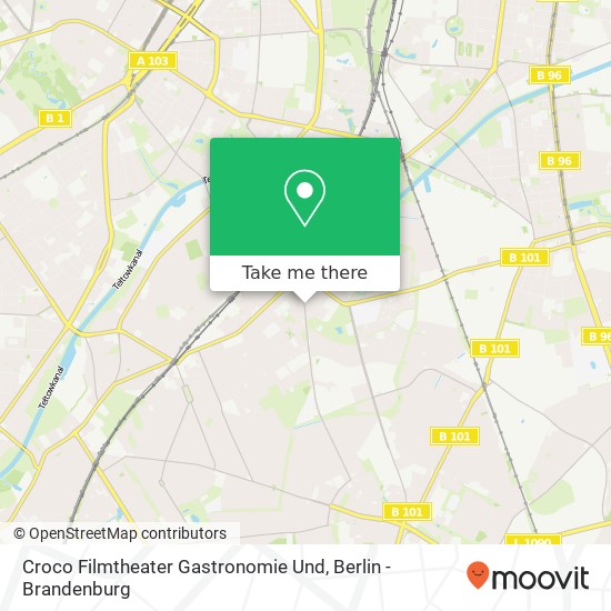 Croco Filmtheater Gastronomie Und map