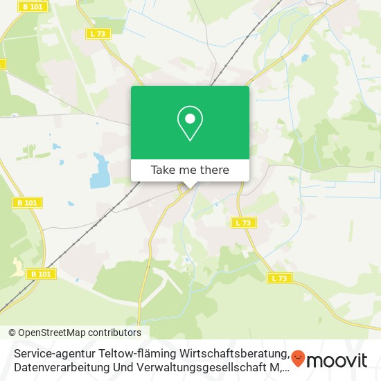 Карта Service-agentur Teltow-fläming Wirtschaftsberatung, Datenverarbeitung Und Verwaltungsgesellschaft M