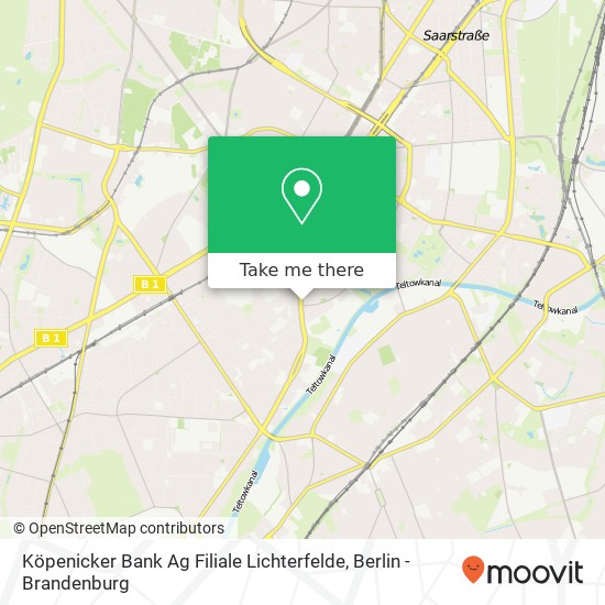 Köpenicker Bank Ag Filiale Lichterfelde map