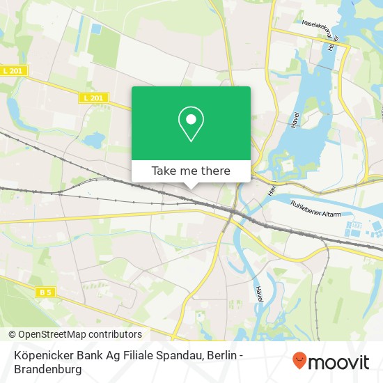 Köpenicker Bank Ag Filiale Spandau map