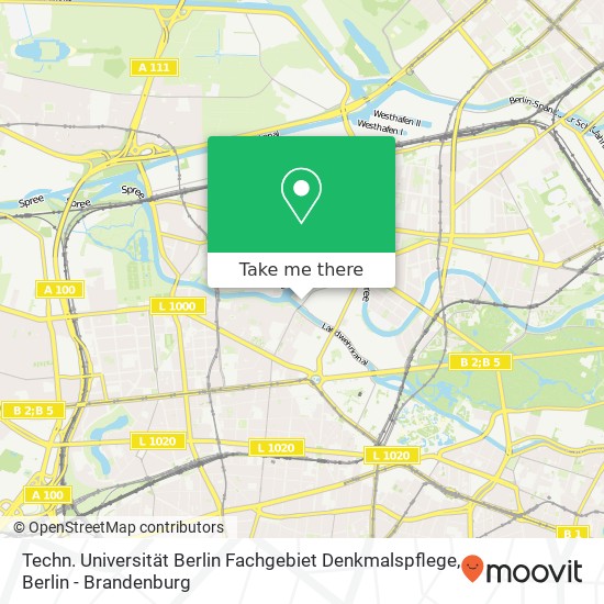 Techn. Universität Berlin Fachgebiet Denkmalspflege map