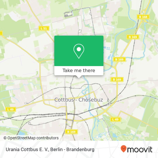 Urania Cottbus E. V. map