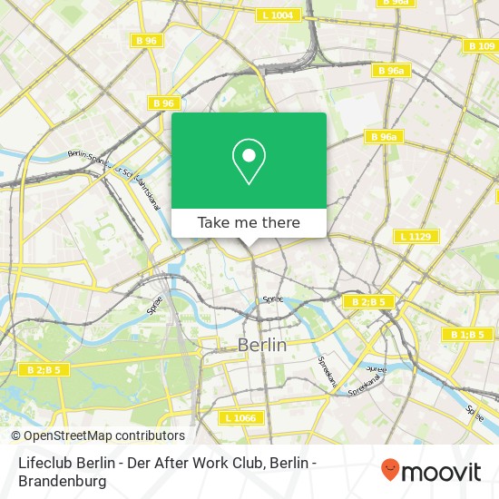 Карта Lifeclub Berlin - Der After Work Club