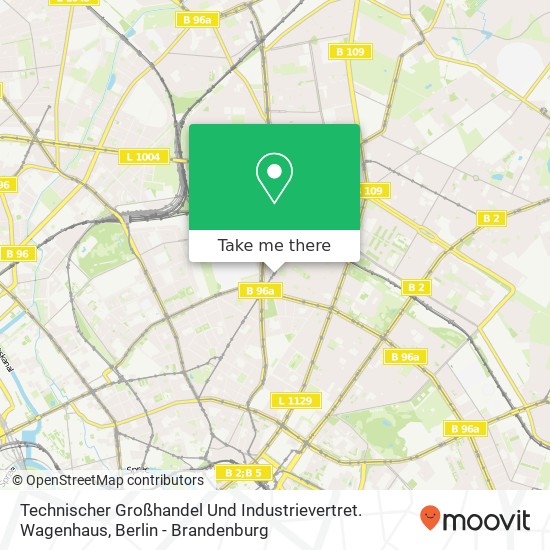 Карта Technischer Großhandel Und Industrievertret. Wagenhaus