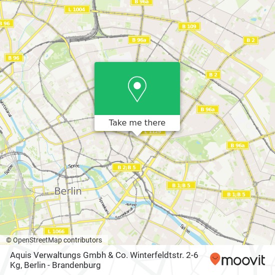 Aquis Verwaltungs Gmbh & Co. Winterfeldtstr. 2-6 Kg map