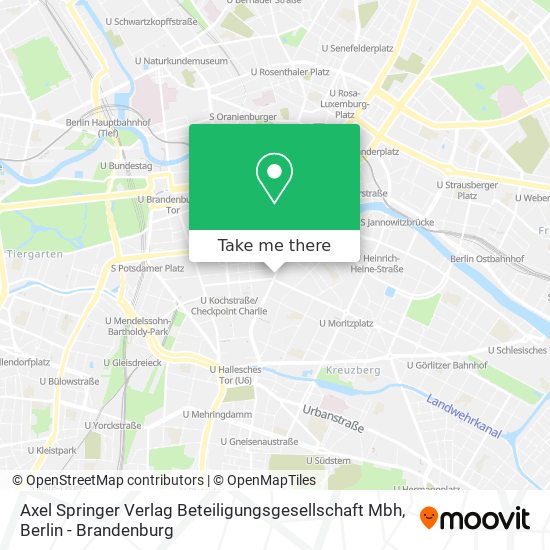 Карта Axel Springer Verlag Beteiligungsgesellschaft Mbh