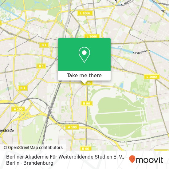 Berliner Akademie Für Weiterbildende Studien E. V. map