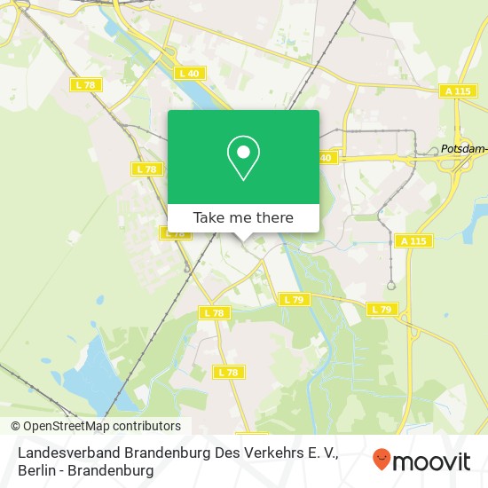Landesverband Brandenburg Des Verkehrs E. V. map