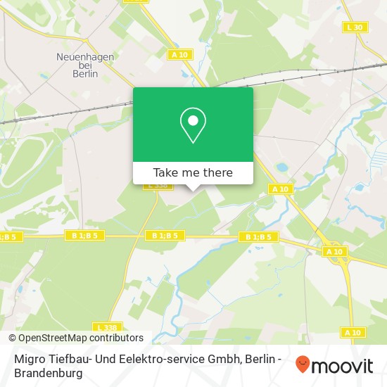 Карта Migro Tiefbau- Und Eelektro-service Gmbh