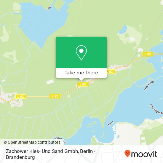 Карта Zachower Kies- Und Sand Gmbh