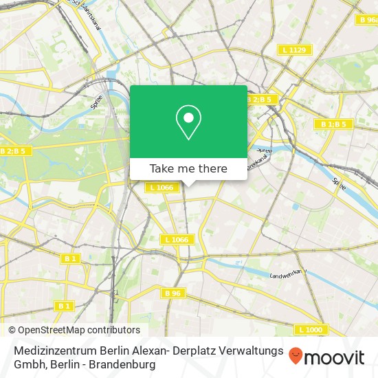 Карта Medizinzentrum Berlin Alexan- Derplatz Verwaltungs Gmbh