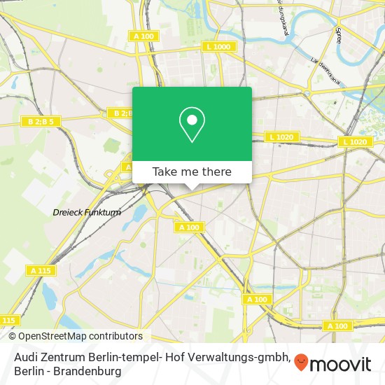 Audi Zentrum Berlin-tempel- Hof Verwaltungs-gmbh map