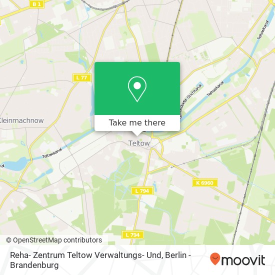 Reha- Zentrum Teltow Verwaltungs- Und map