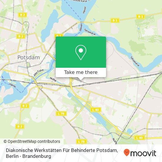 Карта Diakonische Werkstätten Für Behinderte Potsdam