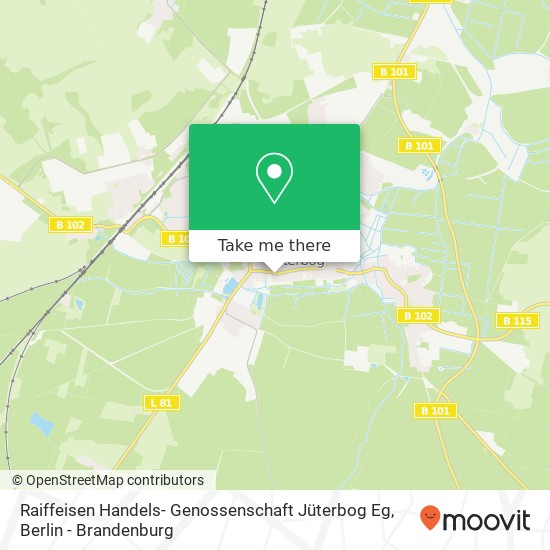 Raiffeisen Handels- Genossenschaft Jüterbog Eg map