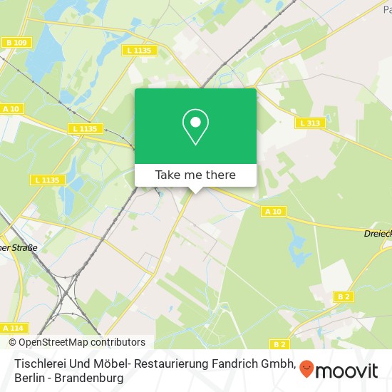 Карта Tischlerei Und Möbel- Restaurierung Fandrich Gmbh