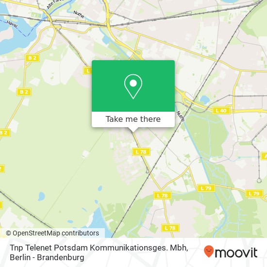 Карта Tnp Telenet Potsdam Kommunikationsges. Mbh